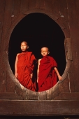 Myanmar (Burma), Inle Lake, Novice monks at Shweyaunghwe Kyaung monastery. - Martin Westlake