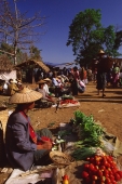 Myanmar (Burma), Inle lake, Vegetable seller at 5 day market. - Martin Westlake