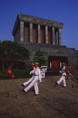 Vietnam, Hanoi, Soldiers marching in front of Ho Chi Minh Mausoleum. - Martin Westlake