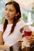 Young woman with wine glass, portrait - Alex Microstock02