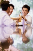 Young men with drinks, toasting - Alex Microstock02