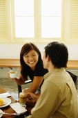 Couple at cafe, talking - Alex Microstock02