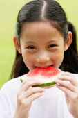 Girl eating slice of watermelon - Alex Microstock02