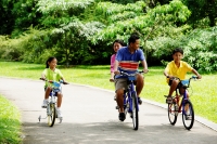 Family cycling in park - Alex Microstock02
