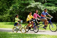 Family in park, cycling - Alex Microstock02