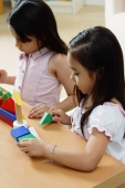 Two girls playing with building blocks - Alex Microstock02