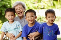 Grandmother with three grandsons - Alex Microstock02
