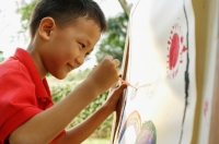 Boy painting on easel - Alex Microstock02