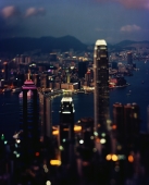Hong Kong, Night View, Central, Victoria harbour and Kowloon, view from the Peak - Martin Westlake