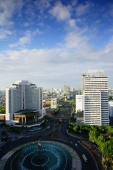 Late afternoon view of the Hotel Indonesia roundabout, Welcome monument and buildings along Jalan Thamrin, Jakarta - Martin Westlake