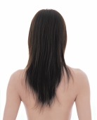 Young woman with long straight hair, back to camera - blueduck