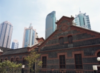 The historical house next to the new buildings Pudong, Shanghai, China - OTHK