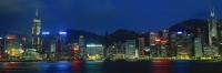 Evening skyline from Central to Wanchai, Hong Kong - OTHK