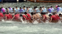 Dragon boat race at Po Toi Island, Hong Kong - OTHK