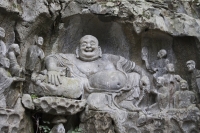 Stone Buddha sculpture, Feilaifeng caves, Feilaifeng (Feilai Peak), Hangzhou, China - OTHK