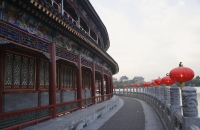 Chinese lanterns next to a temple - Alex Mares-Manton