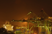 Shipping port at night - Ellery Chua