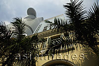 Low angle National Treasury Building with the Bitexco Financial Tower behind. Ho Chi Minh, Vietnam - Alex Mares-Manton