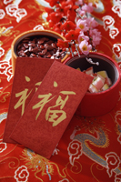 Still life of Chinese new year goodies - Asia Images Group