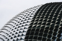 Close up of the Esplanade Theater roof, Singapore. - Asia Images Group