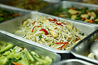 Bean sprouts with tofu and red chillies - Asia Images Group