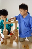 Children playing with building blocks - Asia Images Group