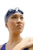 Young woman in swimming cap, head shot - Asia Images Group
