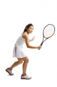 Young woman playing tennis - Asia Images Group