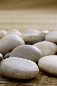 Close up of pebbles on a Tatami mat - Asia Images Group