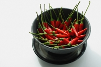 Still life of chilies in bowl - Asia Images Group