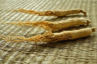 Still life of dried ginseng - Asia Images Group