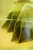 Close-up of Teabags in glass - Asia Images Group