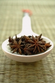 Still life of Star Anise in spoon - Asia Images Group