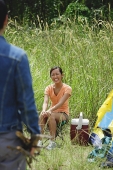 Couple at campsite - Asia Images Group