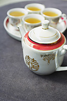 Traditional Chinese Tea set used in Chinese wedding tea ceremonies - Asia Images Group