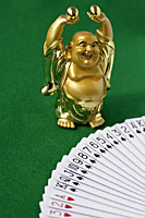 Cards and a lucky Buddha - Asia Images Group