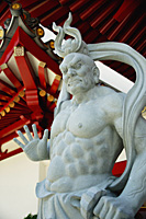 Statue of Chinese deity, Buddha Tooth Relic Temple and Museum, Singapore - Asia Images Group
