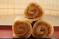 Still life of Chinese pancakes filled with peanut paste - Asia Images Group