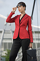 Businesswoman looking into distance - Asia Images Group