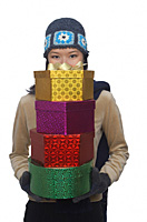 Young woman holding gift boxes - Asia Images Group