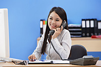 Businesswoman talking on the phone - Asia Images Group