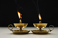 Indian oil lamps - Asia Images Group