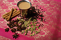 Indian masala tea with spices. - Asia Images Group