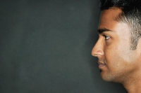 Man's face in profile, head shot - Asia Images Group
