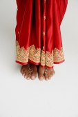 Woman's feet with traditional Indian toe ring - Asia Images Group