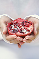 Hands holding pomegranate - Alex Mares-Manton