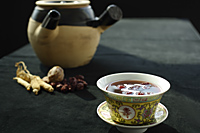 Eastern medicinal tea, pot, herbs - Ellery Chua