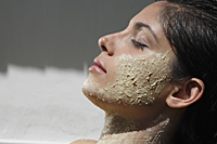 woman with natural face scrub - Alex Mares-Manton