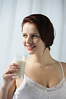 Woman with glass of milk - Alex Mares-Manton