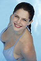 Portrait of woman in pool - Alex Mares-Manton